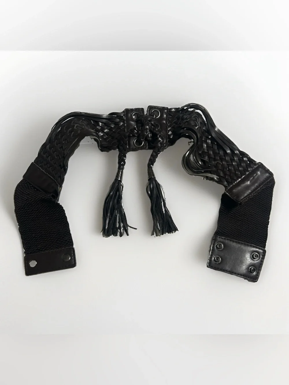 Vintage Statement Belts Woven Braided Leather Textile Choice